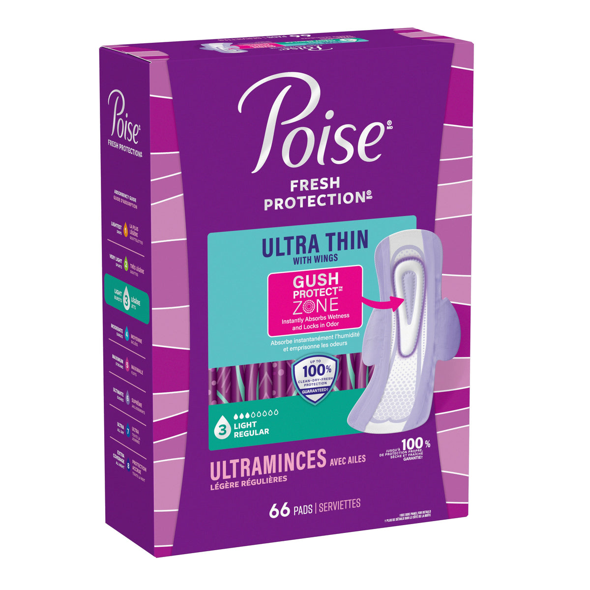 Fresh Protection™ Ultra Thin Incontinence Pads with Wings for Women