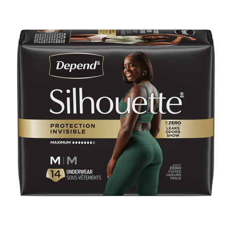 Silhouette® Adult Incontinence Underwear for Women - M / 14