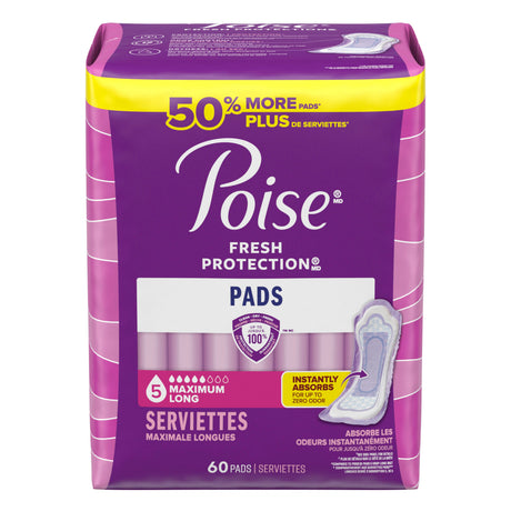 Fresh Protection™ Incontinence Pads for Women - Maximum / Long / 60
