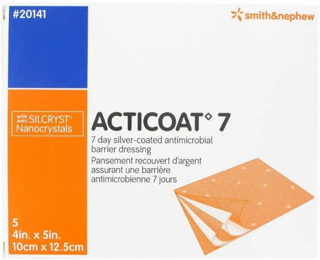 SMITH & NEPHEW Acticoat 7 Antimicrobial Dressing, Size 5cm X 5cm - Box Of 5 - 5×5cm / 5cm
