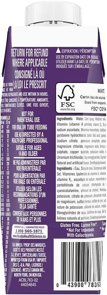 Resource 2.0 Oral/enteral Supplement Vanilla 237ml High Protein 2.0cal/ml