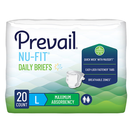 Prevail® NU-FIT® Adult Briefs - Maximum Absorbency