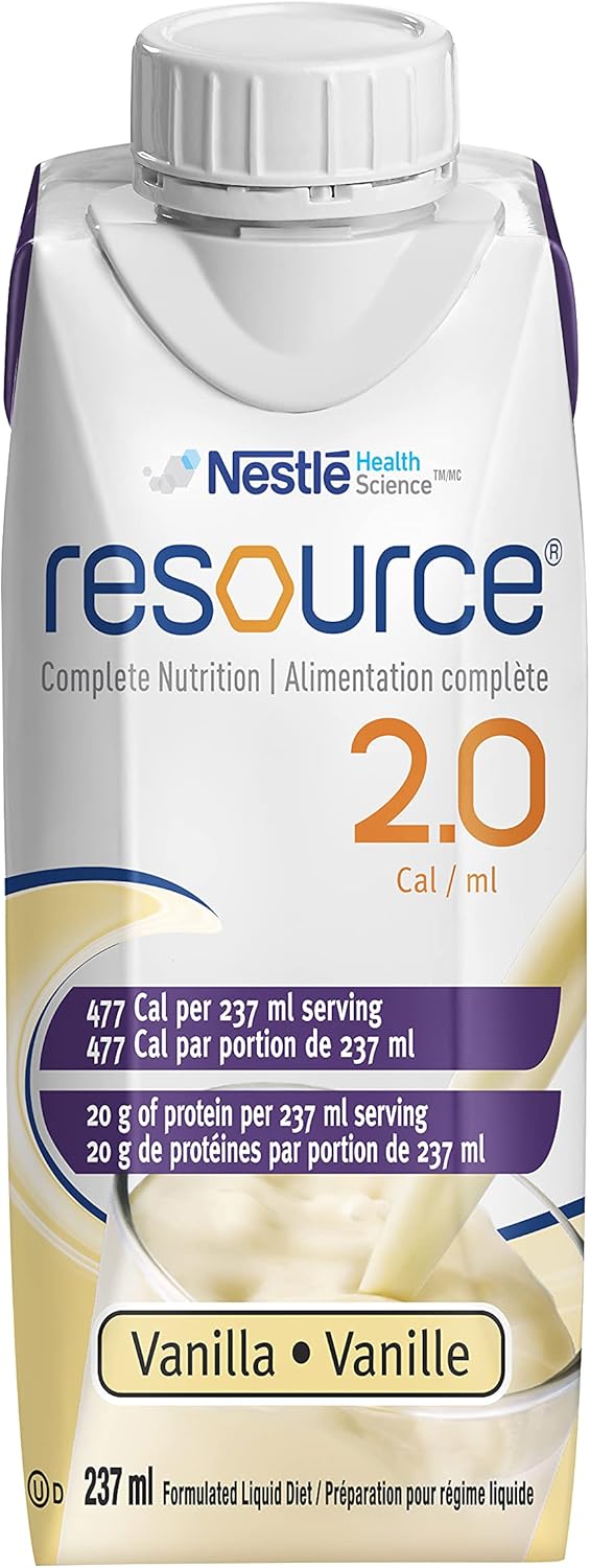 Resource 2.0 Oral/enteral Supplement Vanilla 237ml High Protein 2.0cal/ml