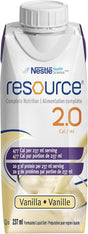 Resource 2.0 Oral/enteral Supplement Vanilla 237ml High Protein 2.0cal/ml