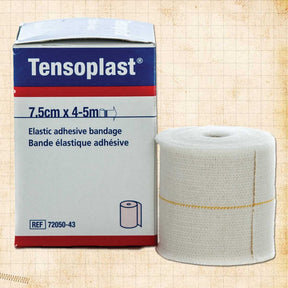 Tensoplast Robust Elastic Adhesive Bandage 7.5cm X 4.5m Beige Latex Non-sterile — 7.5cm / 4.5m