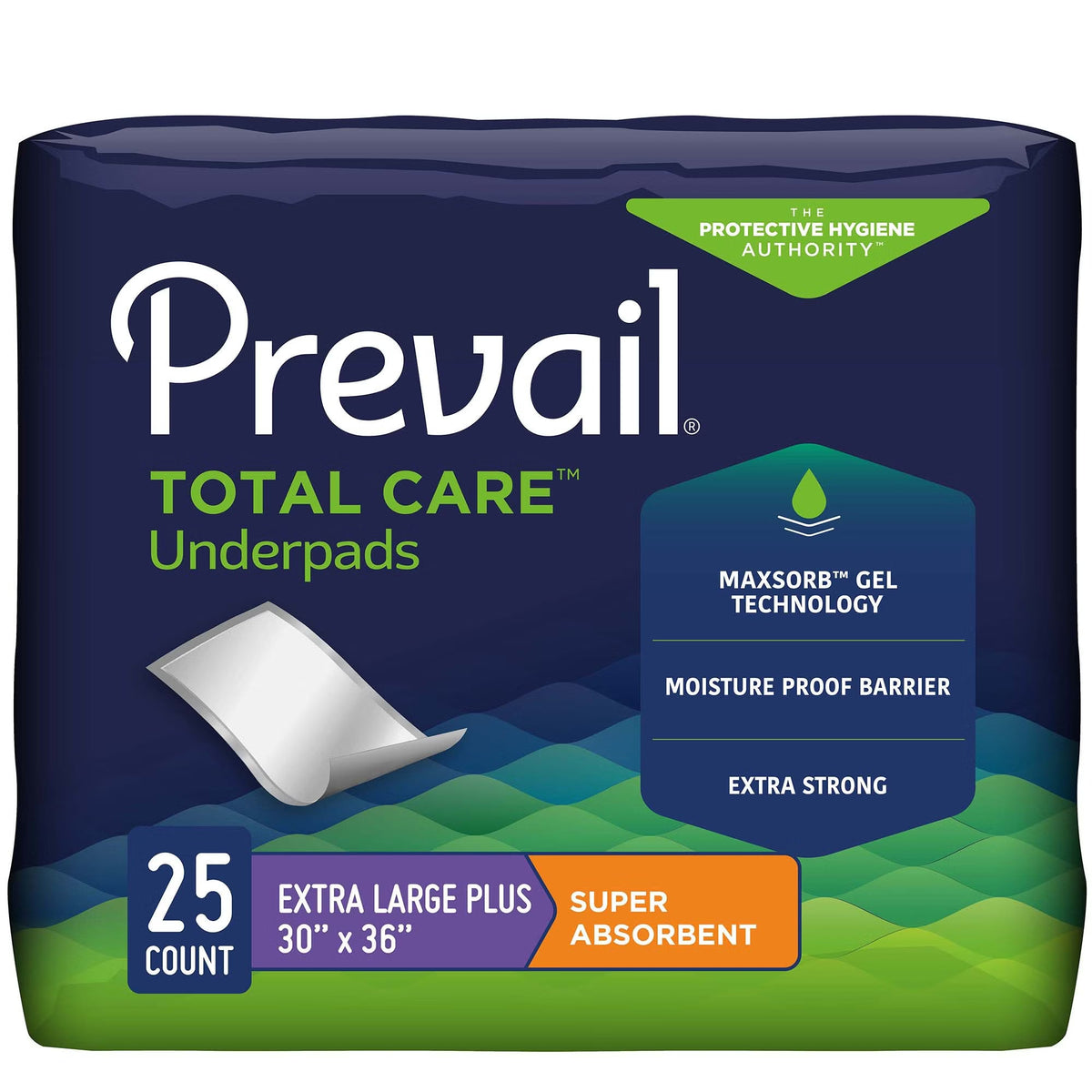 Prevail® Incontinence Underpads, Super Absorbent