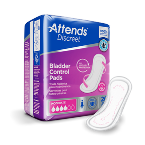 Attends Discreet Women's Moderate Pads - L-10.5" W-4.25"
