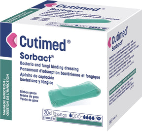 Cutimed Sorbact Antimicrobial Ribbon W/bacteria Binding Action 5cm X 200cm — 5×200cm / 5cm