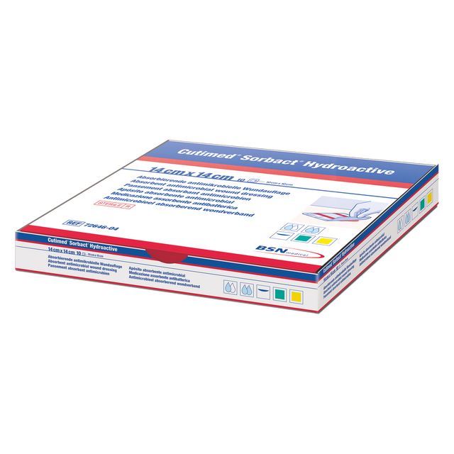 Cutimed Sorbact Hydroactive Antimicrobial Dressing 24cm X 24cm PAD 20cm X 20cm) — 24×24cm / 20×20cm