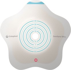 COL 18532 BX/5 SENSURA MIO 2 PIECE CONCAVE CLICK SKIN BARRIER PRE-CUT 70MM(50-65MM)
