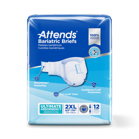 Attends Bariatric Briefs - 2XL