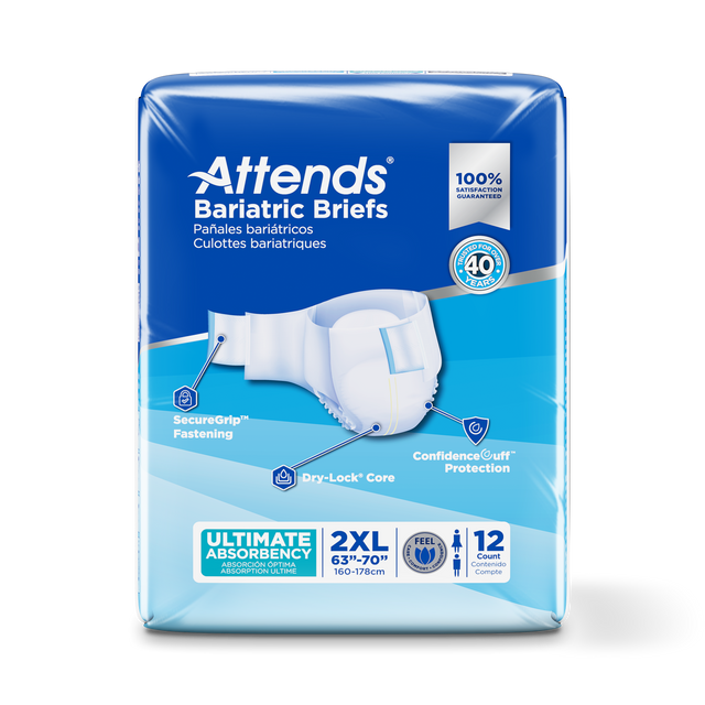 Attends Bariatric Briefs - 2XL