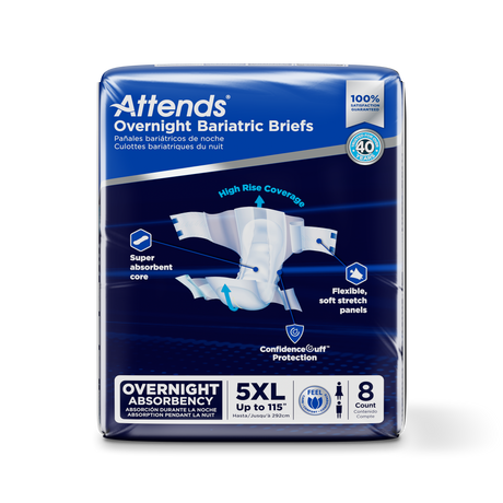 Attends Bariatric Briefs - 5XL