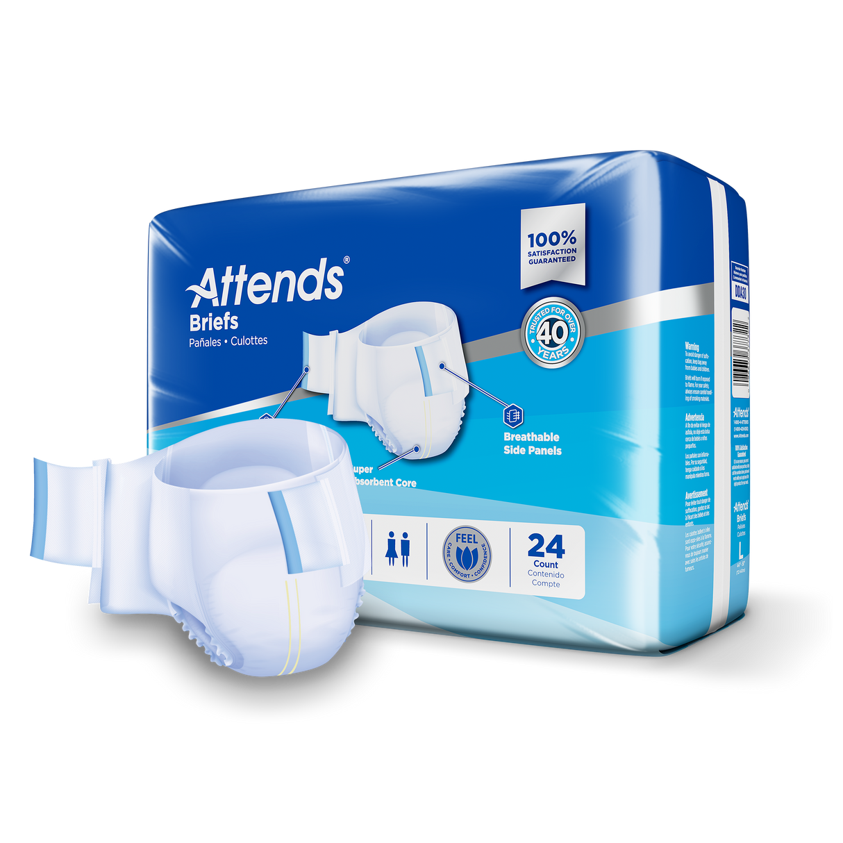 Attends Briefs Maximum Absorbency - Large