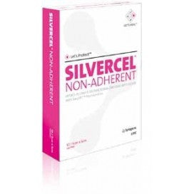 BX/10 SILVERCEL® NON-ADHERENT HYDRO-ALGINATE ANTIMICROBIAL DRESSING WITH SILVER 5CM X 5CM - 5×5cm / 5cm