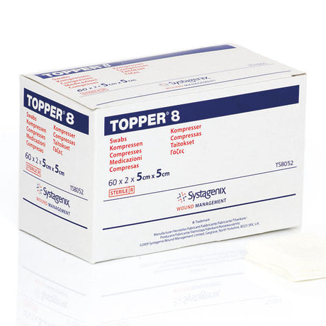 JNJ TS8052 BX120 SPONGE TOPPER 5X5 STERILE 4 PLY .