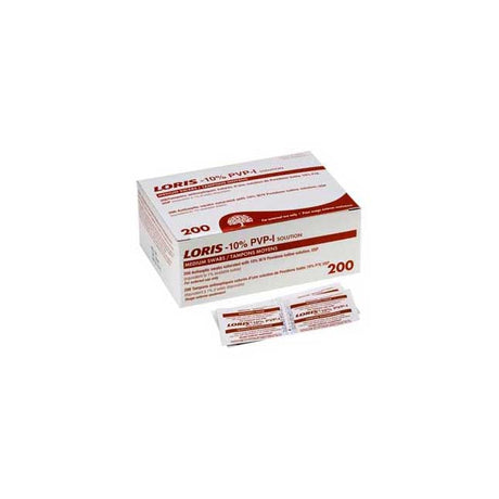 LER 109-01 BX200  SWABS 10 % PVP WITH 1% IODINE LORIS.