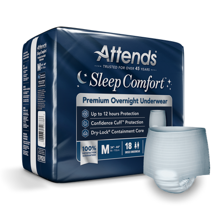 Attends Sleep Comfort™ Premium Overnight Underwear - Medium