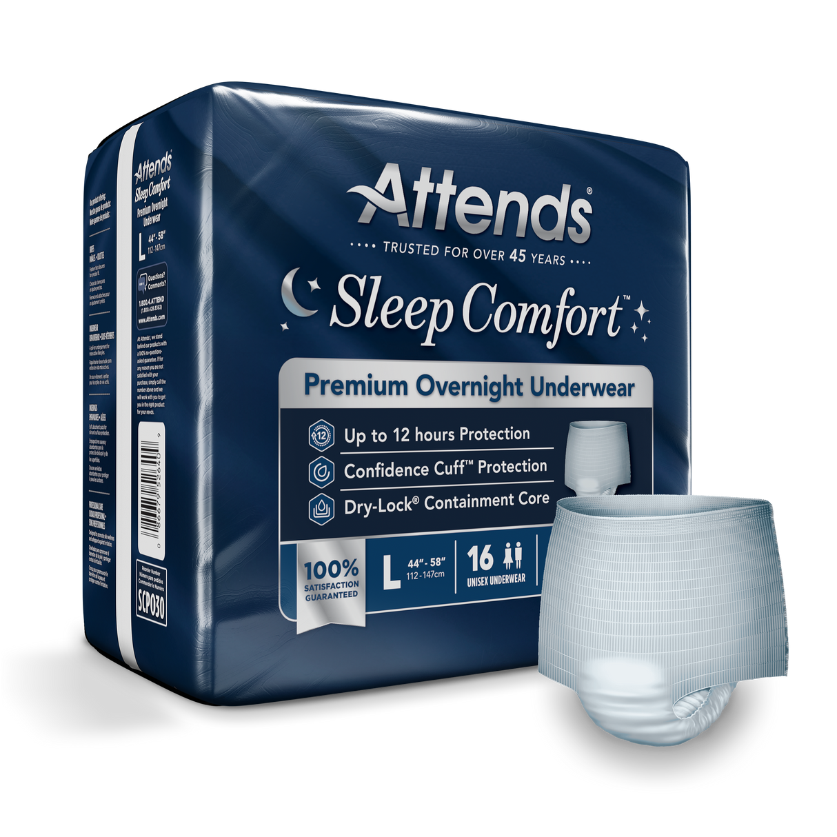 Attends Sleep Comfort™ Premium Overnight Underwear - Large