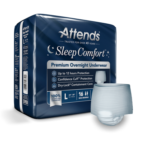 Attends Sleep Comfort™ Premium Overnight Underwear - Large