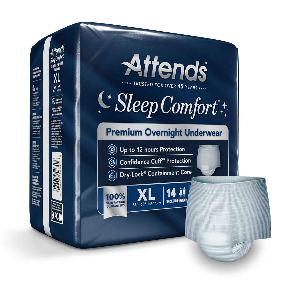 Attends Sleep Comfort™ Premium Overnight Underwear - Extra Large