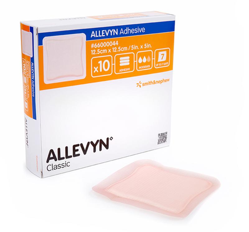 BX/10 ALLEVYN ADHESIVE FOAM DRESSING, SIZE 12.5CM X 12.5CM - 7.5×7.5cm / 7.5cm