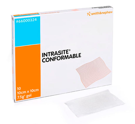 BX/10 INTRASITE CONFORMABLE HYDROGEL DRESSING, SIZE 10CM X 20CM - 10×10cm / 10cm