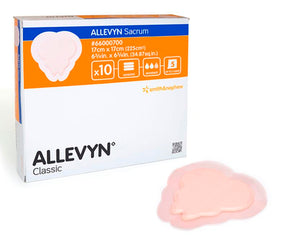BX/10 ALLEVYN SACRUM ADHESIVE FOAM DRESSING, SIZE 17CM X 17CM - 17×17cm / 17cm