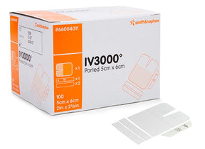 BX/50 IV3000 ONE HAND PORTED FIXATION DRESSING, SIZE 9CM X 12CM - 9×12cm / 9cm