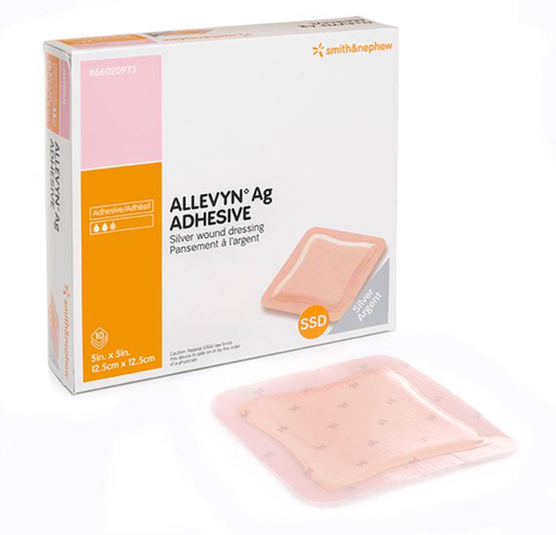 BX/10 ALLEVYN AG ADHESIVE DRESSING, SIZE 17.5CM X 17.5CM - 17.5×17.5cm / 17.5cm