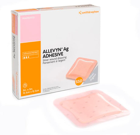 BX/10 ALLEVYN AG ADHESIVE DRESSING, SIZE 17.5CM X 17.5CM - 17.5×17.5cm / 17.5cm