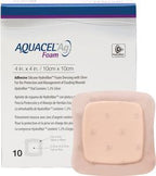 BX/5 FOAM DRESSING WITH SILVER AQUACEL AG EXTRA  10CMX10CM(4"x4") STERILE - 10×10cm