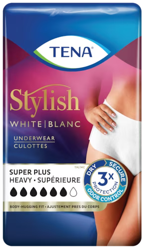TENA Stylish Super Plus Underwear for Women, Heavy Absorbency