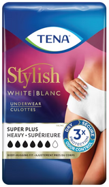 TENA Stylish Super Plus Underwear for Women, Heavy Absorbency