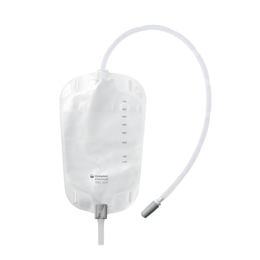 Conveen® Security+ Leg Bag, Clamp Outlet, Sample Port, Straps, Sterile, 17oz (500ml) - 1 Each