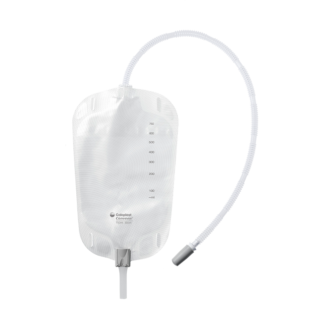 Conveen® Security+ Leg Bag, Clamp Outlet, Sample Port, Straps, Sterile, 17oz (500ml) - 1 Each
