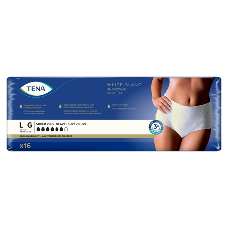 TENA Stylish Super Plus Underwear for Women, Heavy Absorbency