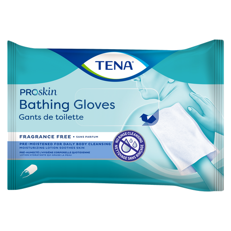 TENA ProSkin Bathing Glove, Premoistened Wipe