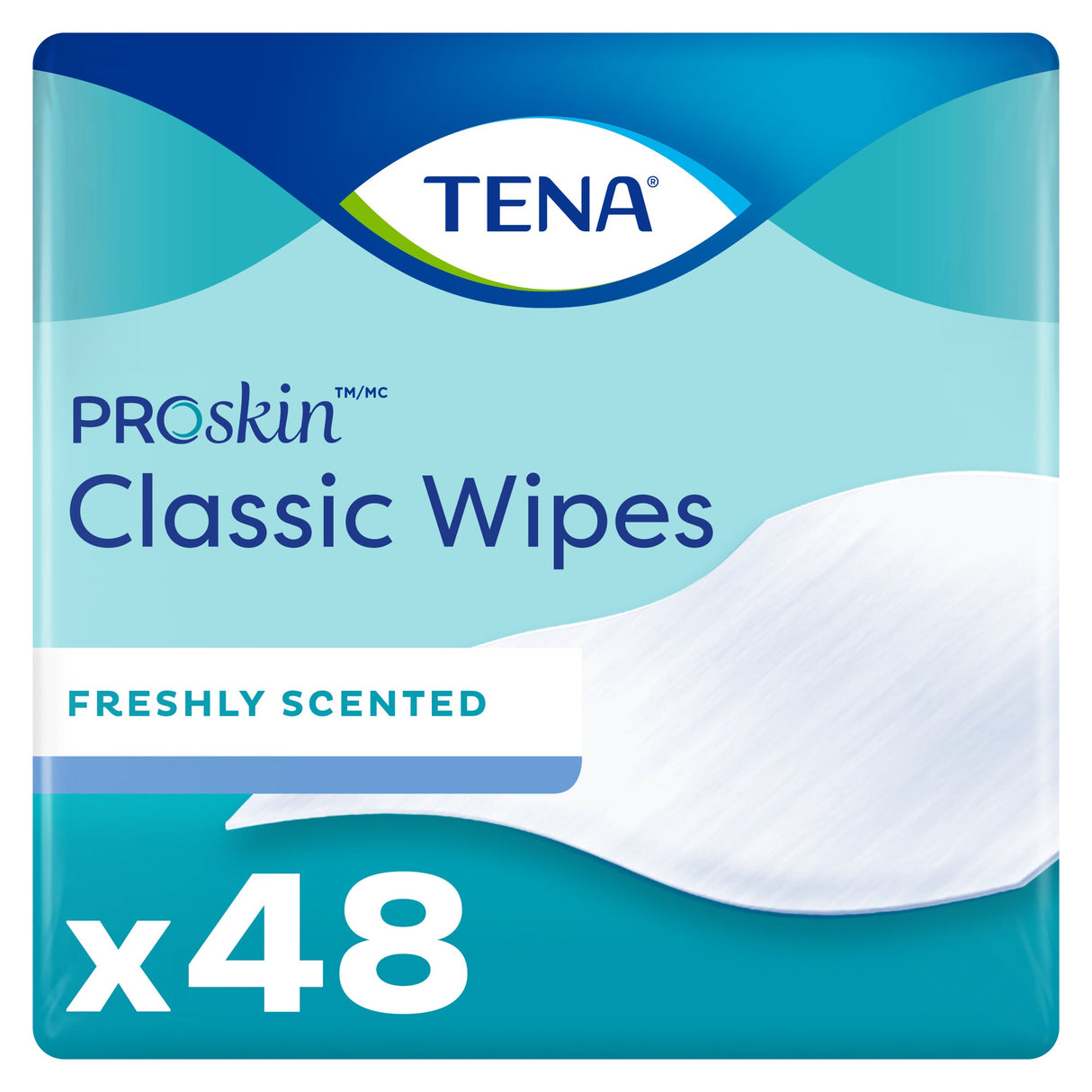 TENA ProSkin Classic Washcloth, Premoistened Wipe