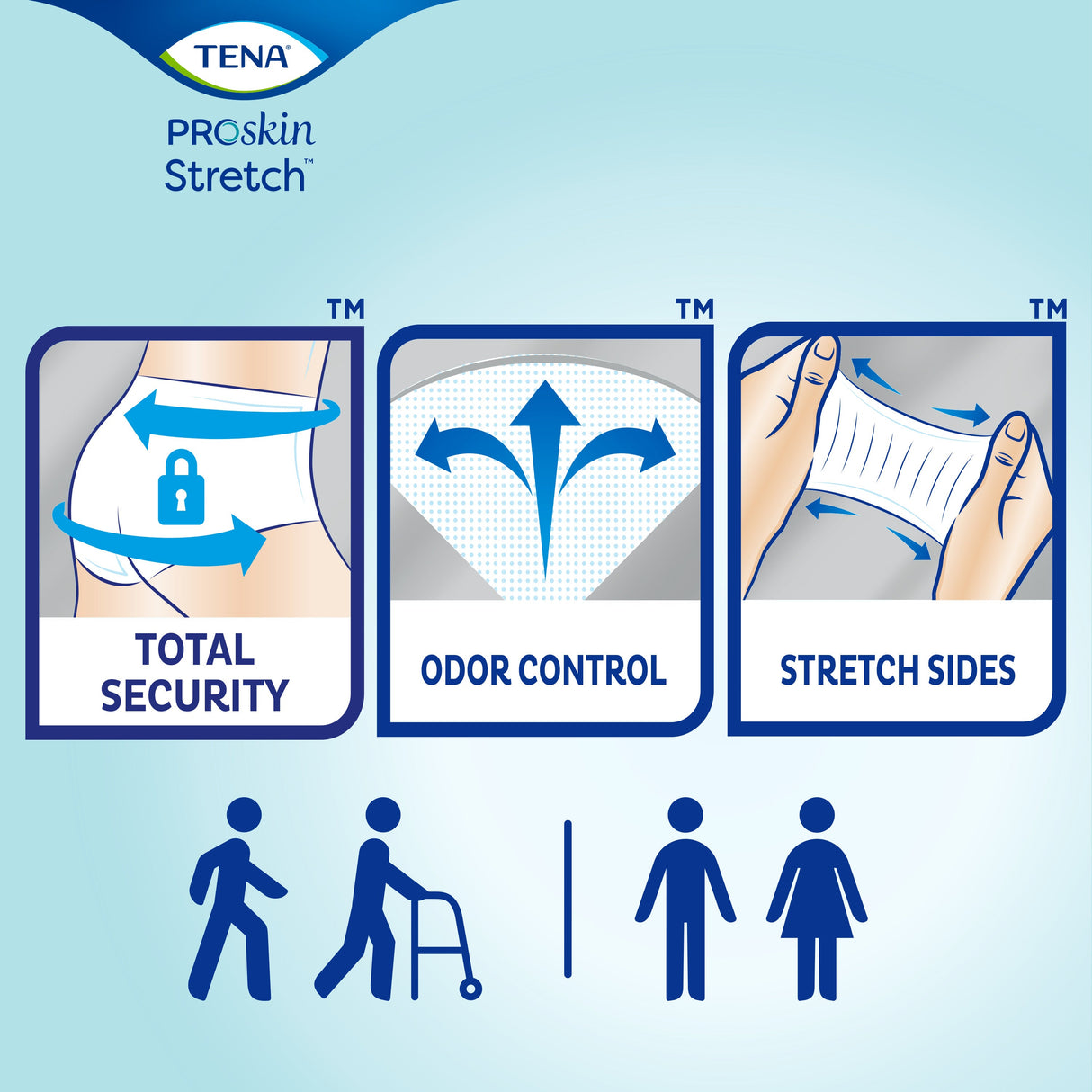 TENA ProSkin Stretch Ultra Incontinence Brief, Heavy Absorbency
