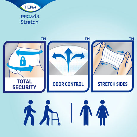 TENA ProSkin Stretch Ultra Incontinence Brief, Heavy Absorbency