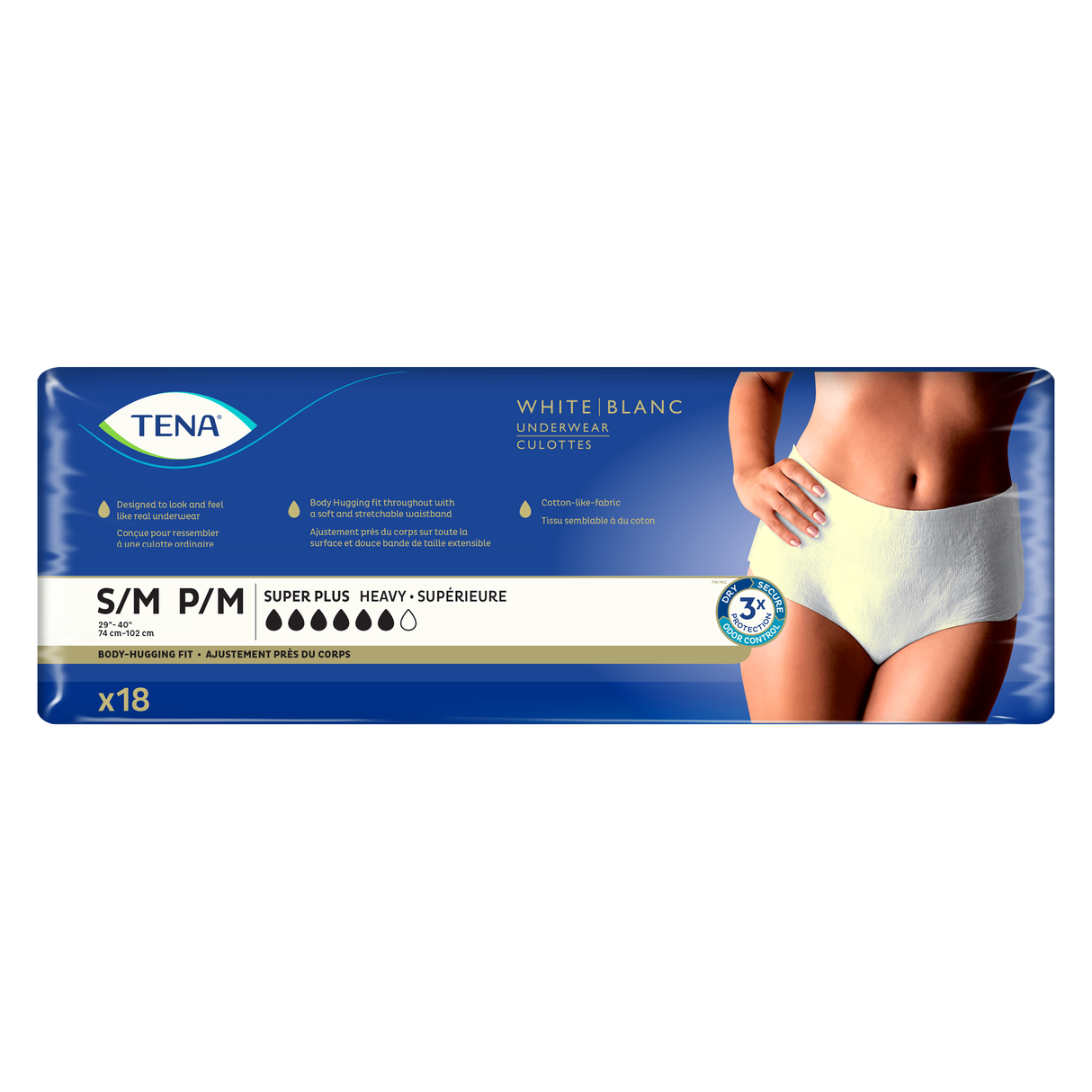 TENA Stylish Super Plus Underwear for Women, Heavy Absorbency