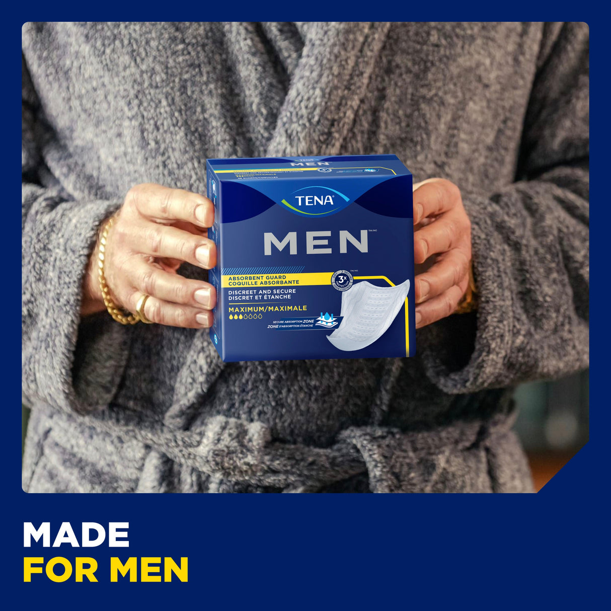 TENA Men Maximum Guard Pad for Men, Maximum Absorbency