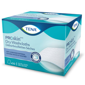 TENA Dry Washcloths, Dry Disposable Wipes