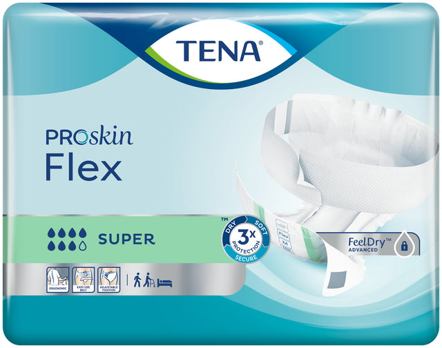 TENA ProSkin Flex Super Belted Incontinence Brief, Heavy Absorbency