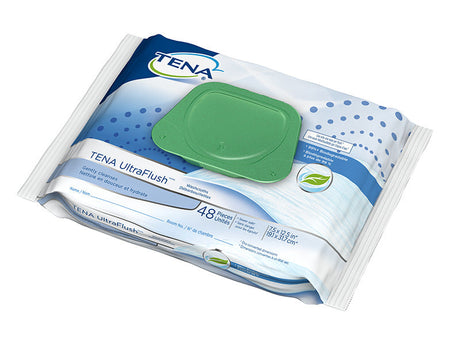 TENA UltraFlush Washcloth, Flushable Wipe
