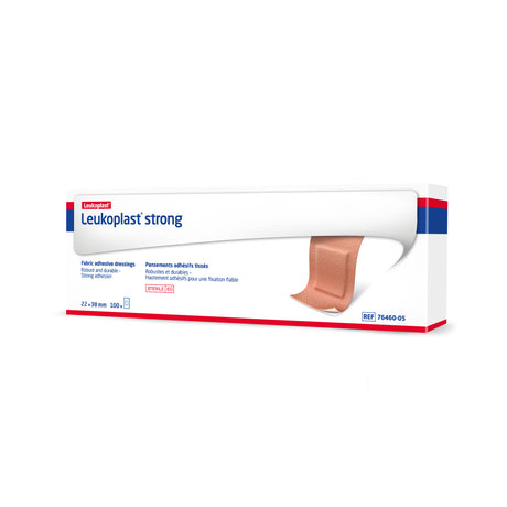 Leukoplast Strong Adhesive Dressings, Beige, 2.2 cm x 3.8 cm, Box of 100