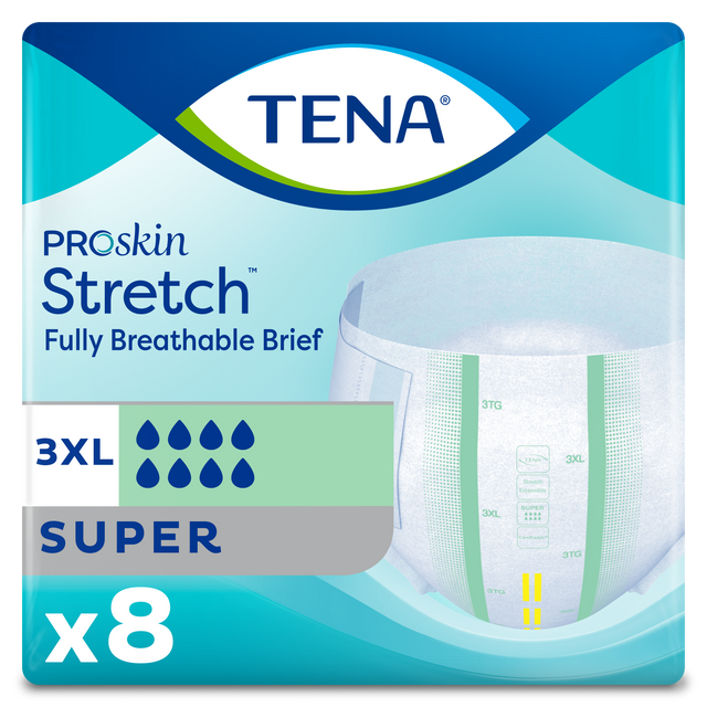 TENA ProSkin Stretch Super Incontinence Brief, Heavy Absorbency