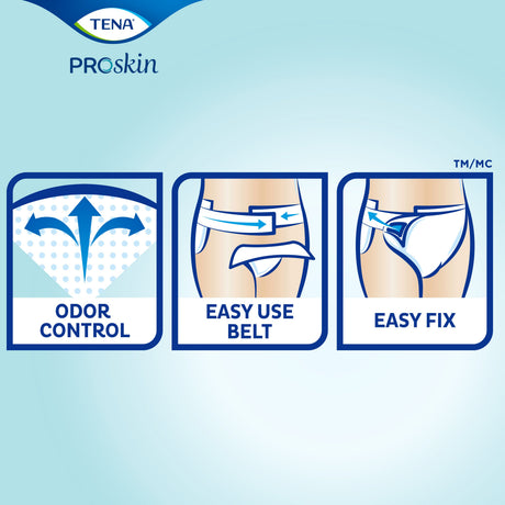 TENA ProSkin Flex Super Belted Incontinence Brief, Heavy Absorbency