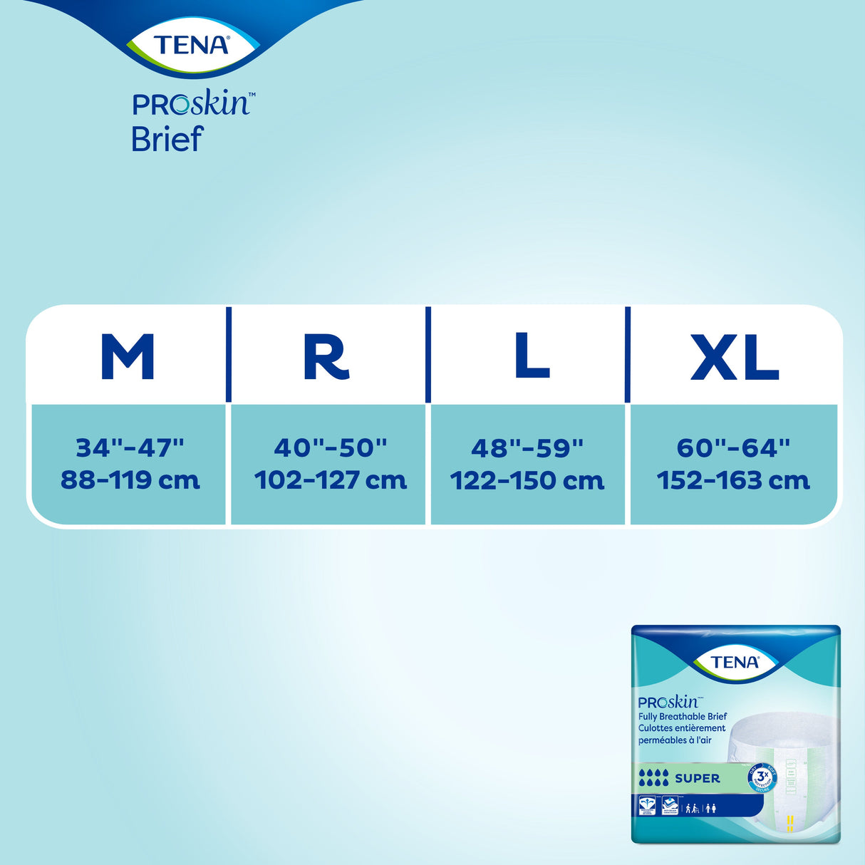 TENA ProSkin Super Incontinence Brief, Heavy Absorbency